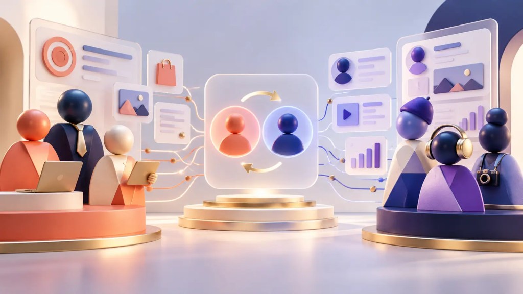 Interfaz abstracta que conecta equipos de marketing con creadores de contenido